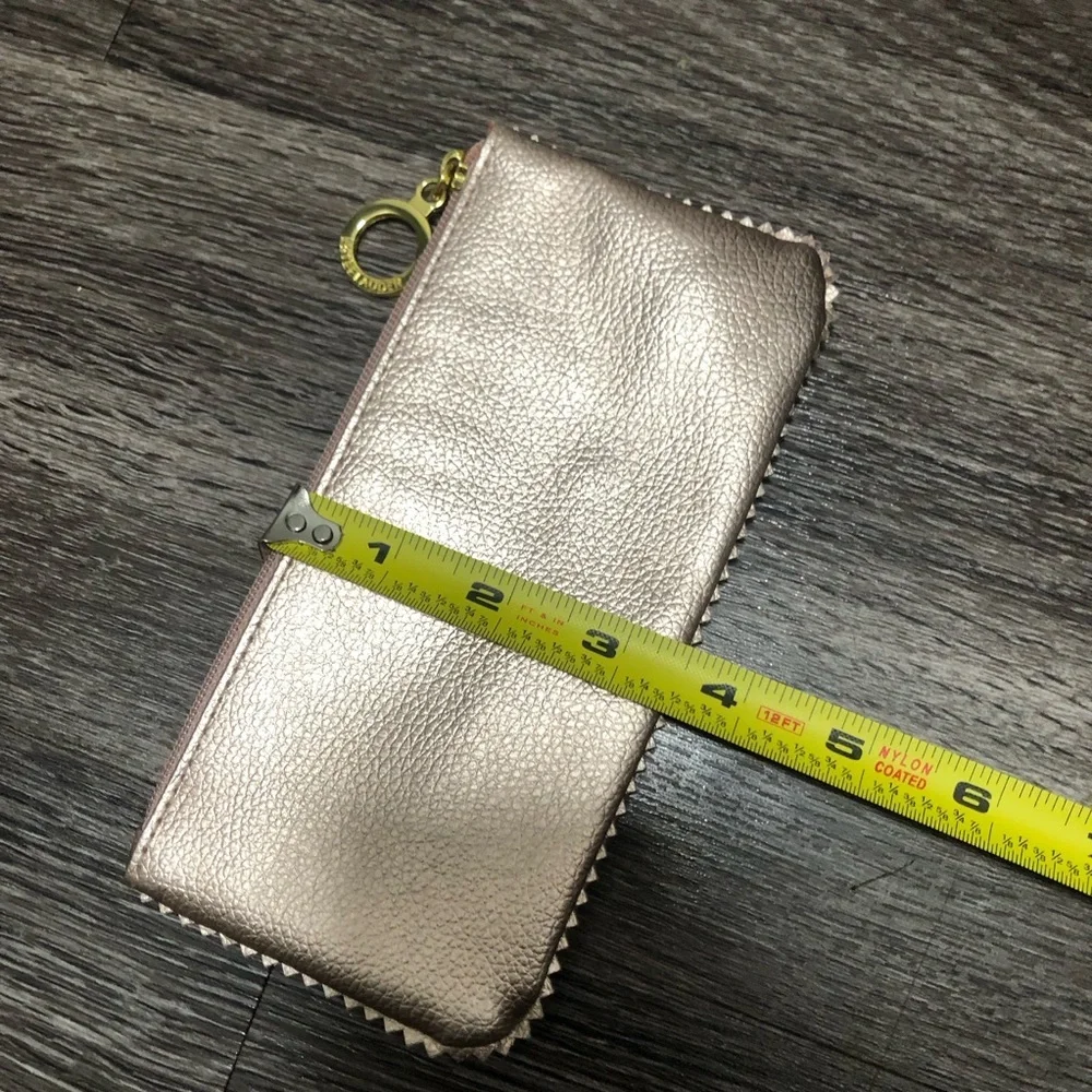 Estée Lauder Rose Gold Metallic Pebbled Cosmetic Bag Pouch New